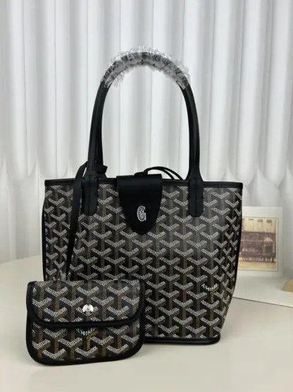 Replica Goyard Anjou Mini Bag Black Tote #3376 - Image 17
