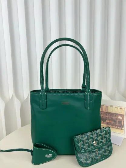 Replica Goyard Anjou Mini Bag Green Tote #3375 - Image 3