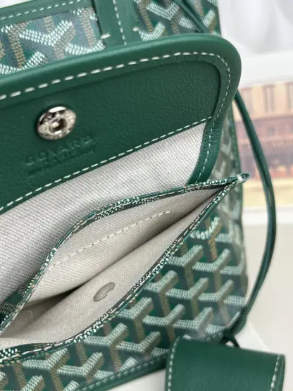 Replica Goyard Anjou Mini Bag Green Tote #3375 - Image 5
