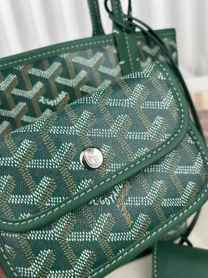 Replica Goyard Anjou Mini Bag Green Tote #3375 - Image 6