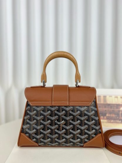Replica Goyard Saïgon Souple Mini Bag Black & Tan #3426 - Image 11