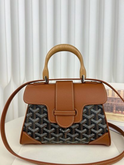 Replica Goyard Saïgon Souple Mini Bag Black & Tan #3426