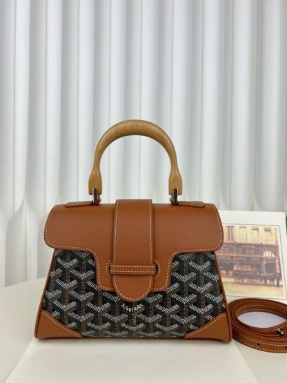 Replica Goyard Saïgon Souple Mini Bag Black & Tan #3426 - Image 12