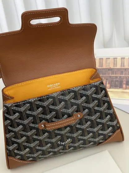 Replica Goyard Saïgon Souple Mini Bag Black & Tan #3426 - Image 14