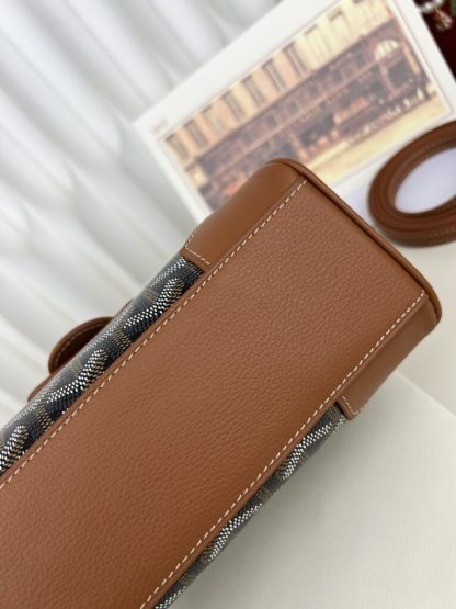 Replica Goyard Saïgon Souple Mini Bag Black & Tan #3426 - Image 7