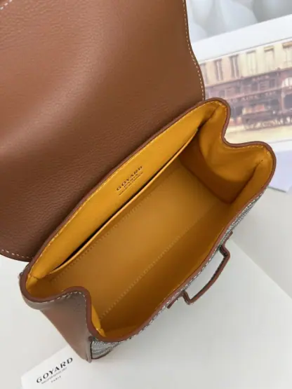 Replica Goyard Saïgon Souple Mini Bag Black & Tan #3426 - Image 15