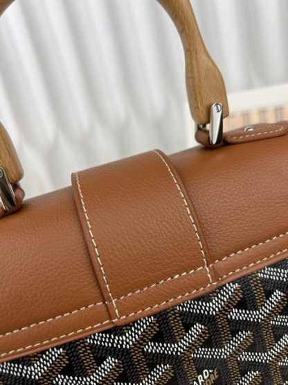 Replica Goyard Saïgon Souple Mini Bag Black & Tan #3426 - Image 6