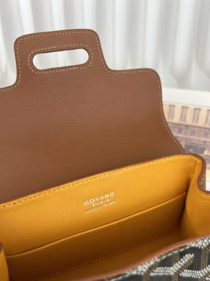 Replica Goyard Saïgon Souple Mini Bag Black & Tan #3426 - Image 3