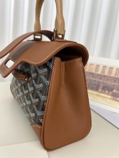 Replica Goyard Saïgon Souple Mini Bag Black & Tan #3426 - Image 8