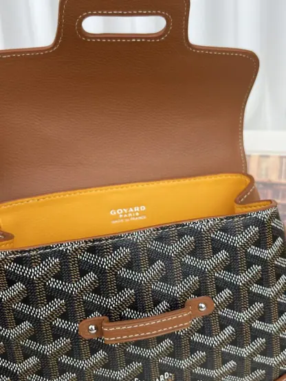 Replica Goyard Saïgon Souple Mini Bag Black & Tan #3426 - Image 5
