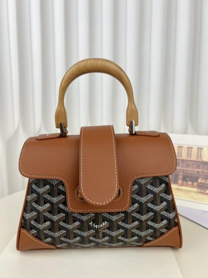 Replica Goyard Saïgon Souple Mini Bag Black & Tan #3426 - Image 10
