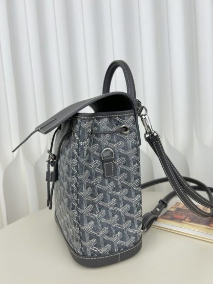 Replica Goyard Alpin Mini Backpack Strap Bag Grey #3413 - Image 5