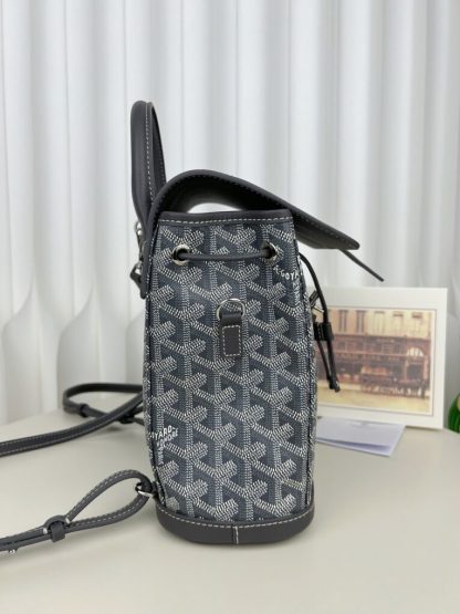 Replica Goyard Alpin Mini Backpack Strap Bag Grey #3413 - Image 14
