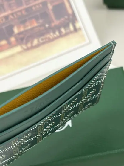 Replica Goyard Saint-Sulpice Card Wallet Card holder Green #3430 - Image 6