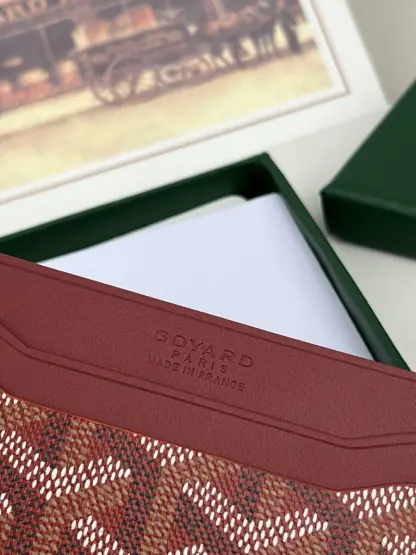Replica Goyard Saint-Sulpice Card Wallet Card holder Burgundy #3434 - Image 6