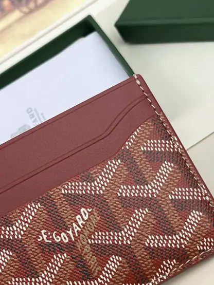 Replica Goyard Saint-Sulpice Card Wallet Card holder Burgundy #3434 - Image 7
