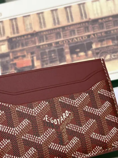 Replica Goyard Saint-Sulpice Card Wallet Card holder Burgundy #3434 - Image 5