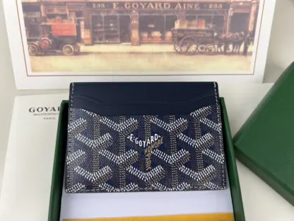 Replica Goyard Saint-Sulpice Card Wallet Card holder Navy Blue #3432