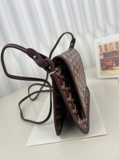Replica Goyard Plumet Pocket Wallet Strap Bag Burgundy #3405 - Image 16