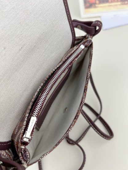 Replica Goyard Plumet Pocket Wallet Strap Bag Burgundy #3405 - Image 11