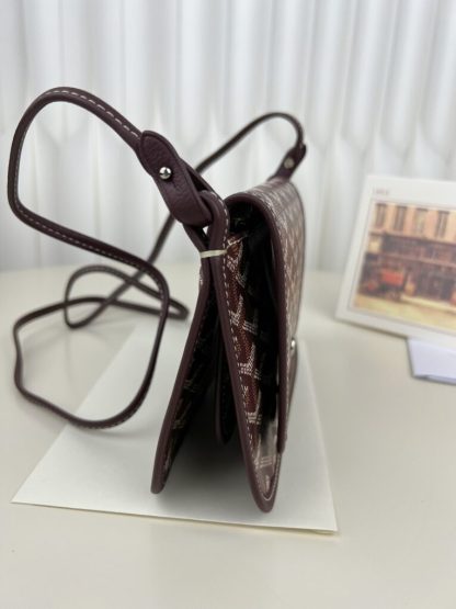 Replica Goyard Plumet Pocket Wallet Strap Bag Burgundy #3405 - Image 17