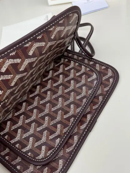 Replica Goyard Plumet Pocket Wallet Strap Bag Burgundy #3405 - Image 13