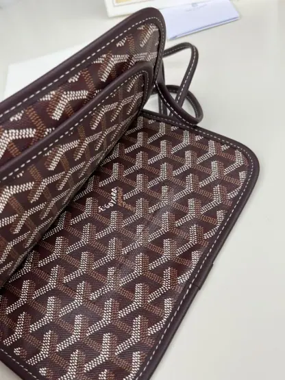 Replica Goyard Plumet Pocket Wallet Strap Bag Burgundy #3405 - Image 4