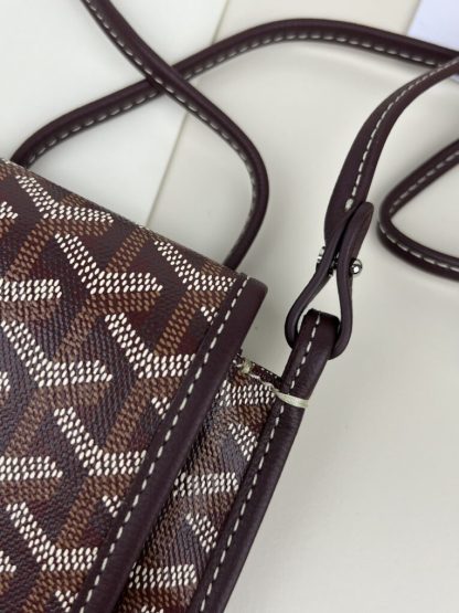 Replica Goyard Plumet Pocket Wallet Strap Bag Burgundy #3405 - Image 5