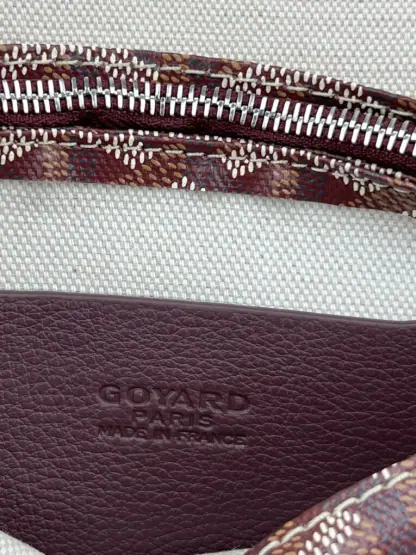 Replica Goyard Plumet Pocket Wallet Strap Bag Burgundy #3405 - Image 7