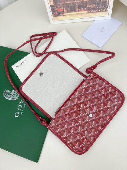 Replica Goyard Plumet Pocket Wallet Strap Bags Red #3387 - Image 13