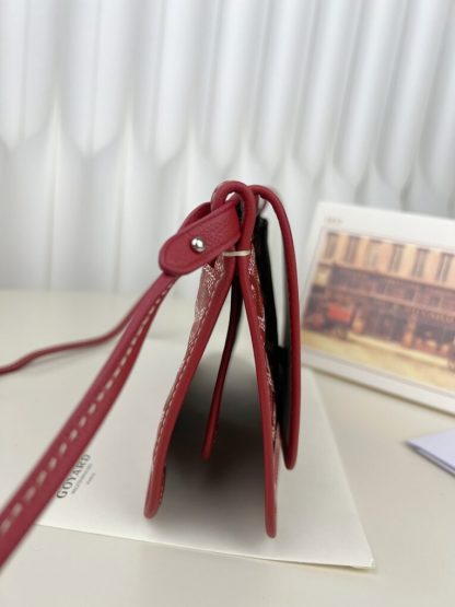 Replica Goyard Plumet Pocket Wallet Strap Bags Red #3387 - Image 4