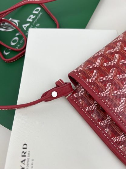 Replica Goyard Plumet Pocket Wallet Strap Bags Red #3387 - Image 9