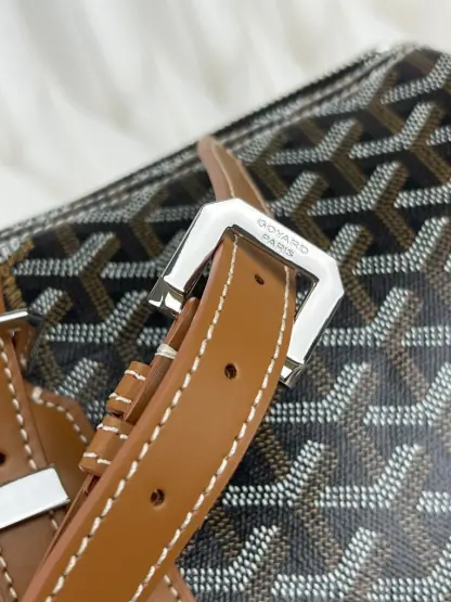 Replica Goyard Boston 45 bag Travel Bags Black & Tan #3363 - Image 3