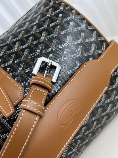 Replica Goyard Boston 45 bag Travel Bags Black & Tan #3363 - Image 4