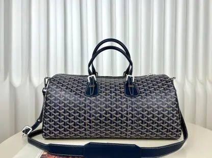 Replica Goyard Boston 45 bag Travel Bags Navy Blue #3364 - Image 5