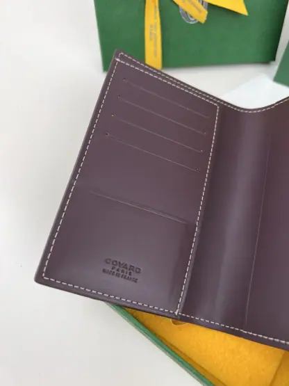 Replica Goyard Grenelle Passport Cover Wallet Burgundy #3440 - Image 7
