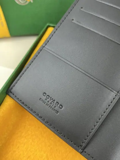 Replica Goyard Grenelle Passport Cover Wallet Black #3438 - Image 3