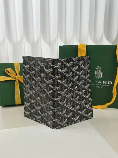 Replica Goyard Grenelle Passport Cover Wallet Black #3438 - Image 7