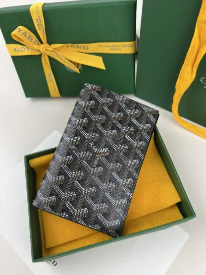 Replica Goyard Grenelle Passport Cover Wallet Black #3438 - Image 9
