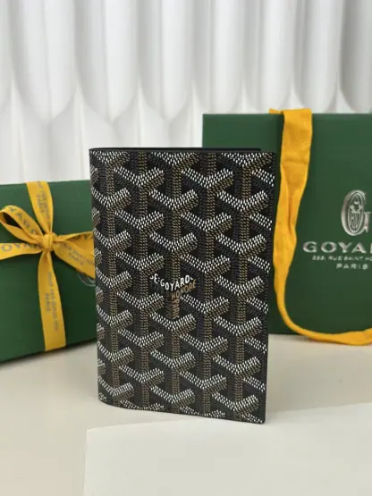 Replica Goyard Grenelle Passport Cover Wallet Black #3438 - Image 8