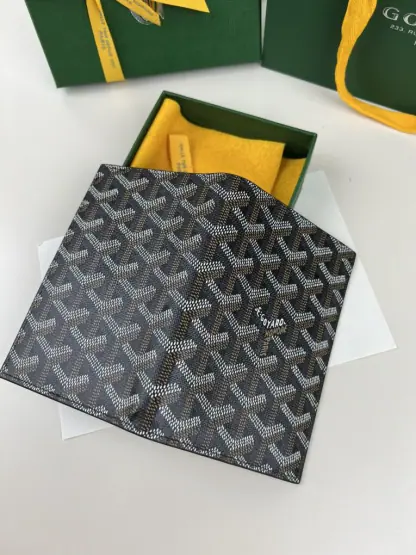 Replica Goyard Grenelle Passport Cover Wallet Black #3438 - Image 6