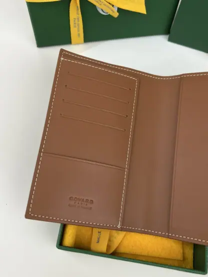 Replica Goyard Grenelle Passport Cover Wallet Black & Tan #3442 - Image 9