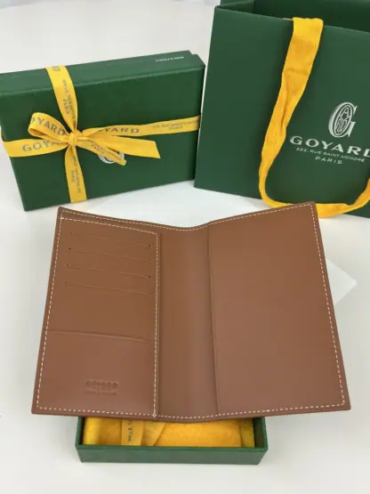 Replica Goyard Grenelle Passport Cover Wallet Black & Tan #3442 - Image 7