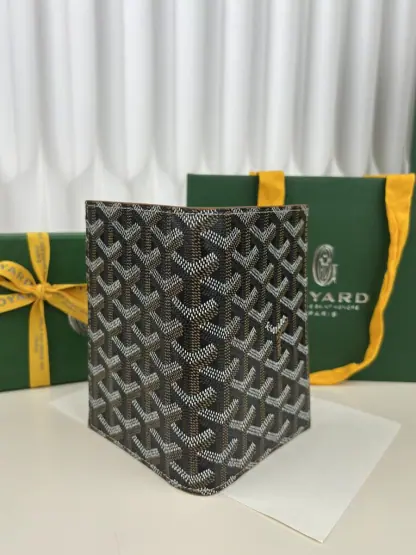 Replica Goyard Grenelle Passport Cover Wallet Black & Tan #3442 - Image 5