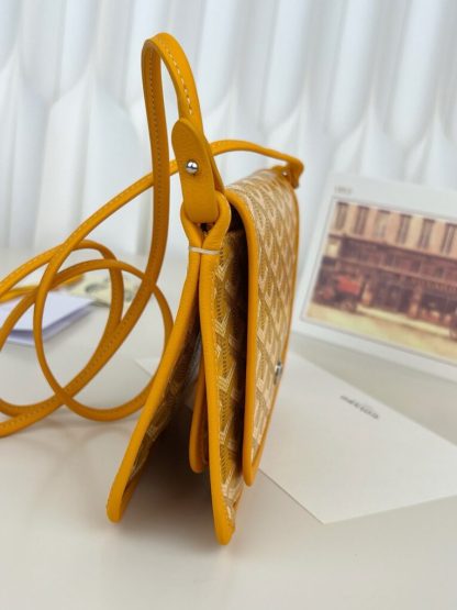 Replica Goyard Plumet Pocket Wallet Strap Bags Yellow #3390 - Image 14