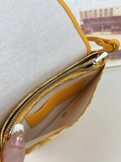 Replica Goyard Plumet Pocket Wallet Strap Bag Yellow #3409 - Image 3