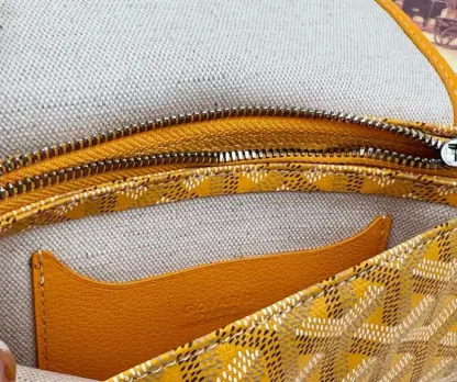 Replica Goyard Plumet Pocket Wallet Strap Bag Yellow #3409 - Image 5