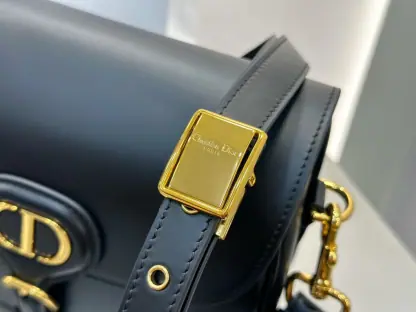 Replica Dior Medium Dior Bobby Bag Black Box Calfskin #3487 - Image 4