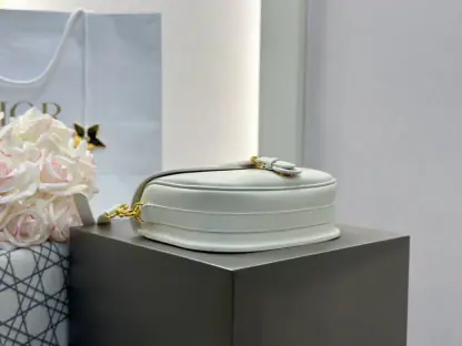 Replica Dior Medium Dior Bobby Bag White Latte Box Calfskin #3486 - Image 10