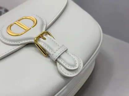 Replica Dior Medium Dior Bobby Bag White Latte Box Calfskin #3486 - Image 14